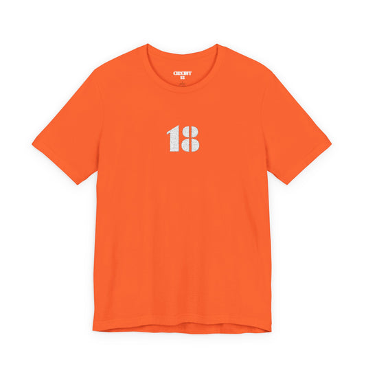 "18" Logo Tee — Unisex T-Shirt (Embroidery)