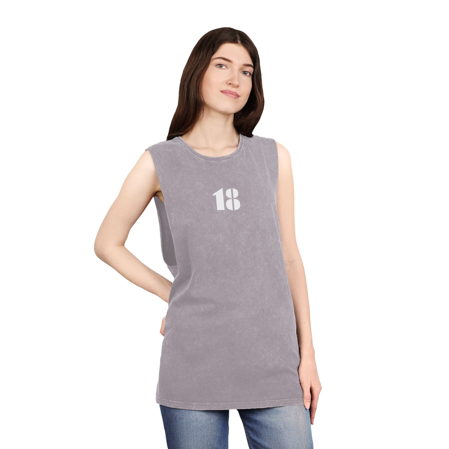 "18" Logo Stonewash Tank Top — Unisex