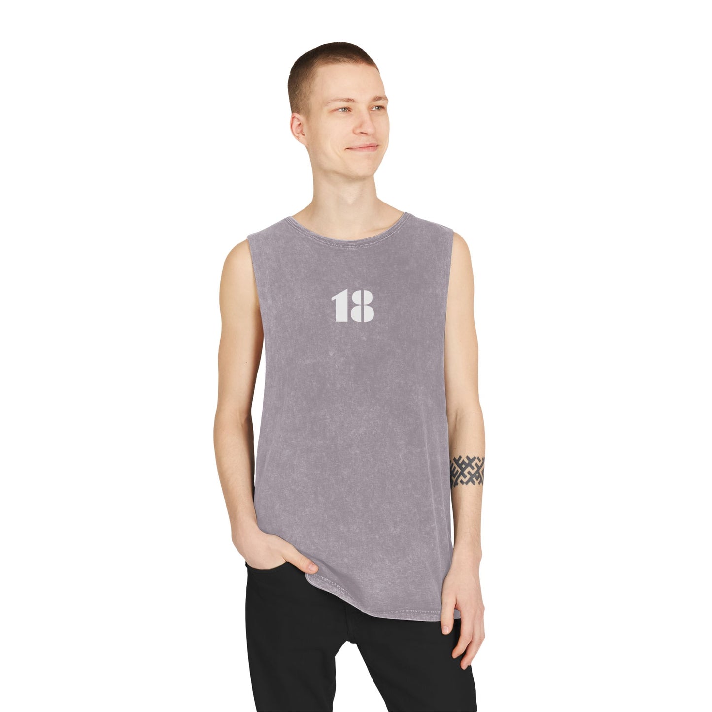 "18" Logo Stonewash Tank Top — Unisex