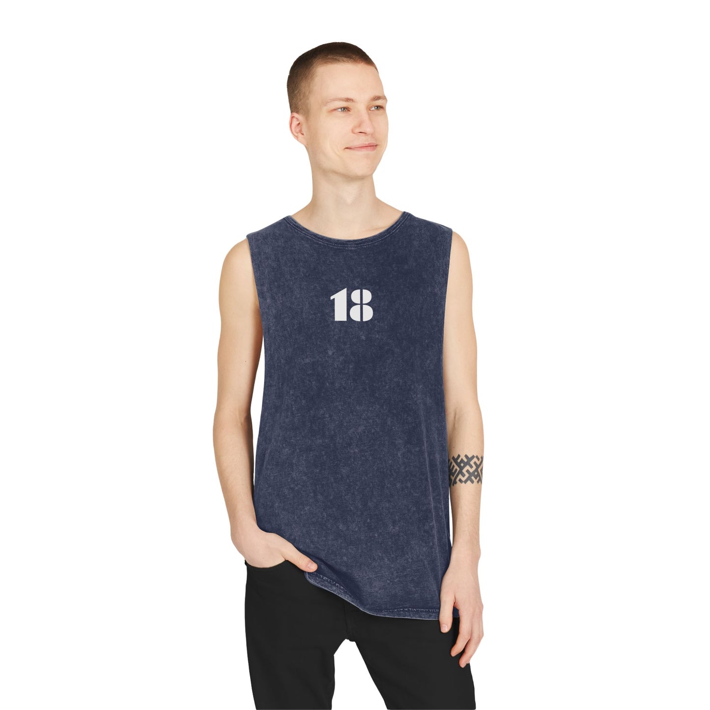 "18" Logo Stonewash Tank Top — Unisex
