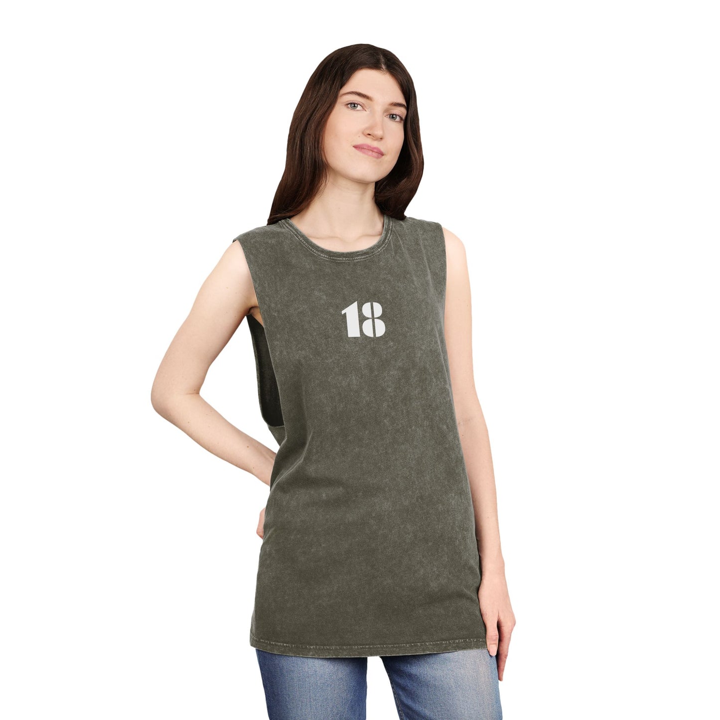 "18" Logo Stonewash Tank Top — Unisex