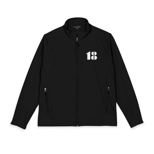 "18" Logo Men's Soft Shell Jacket (Embroidery)