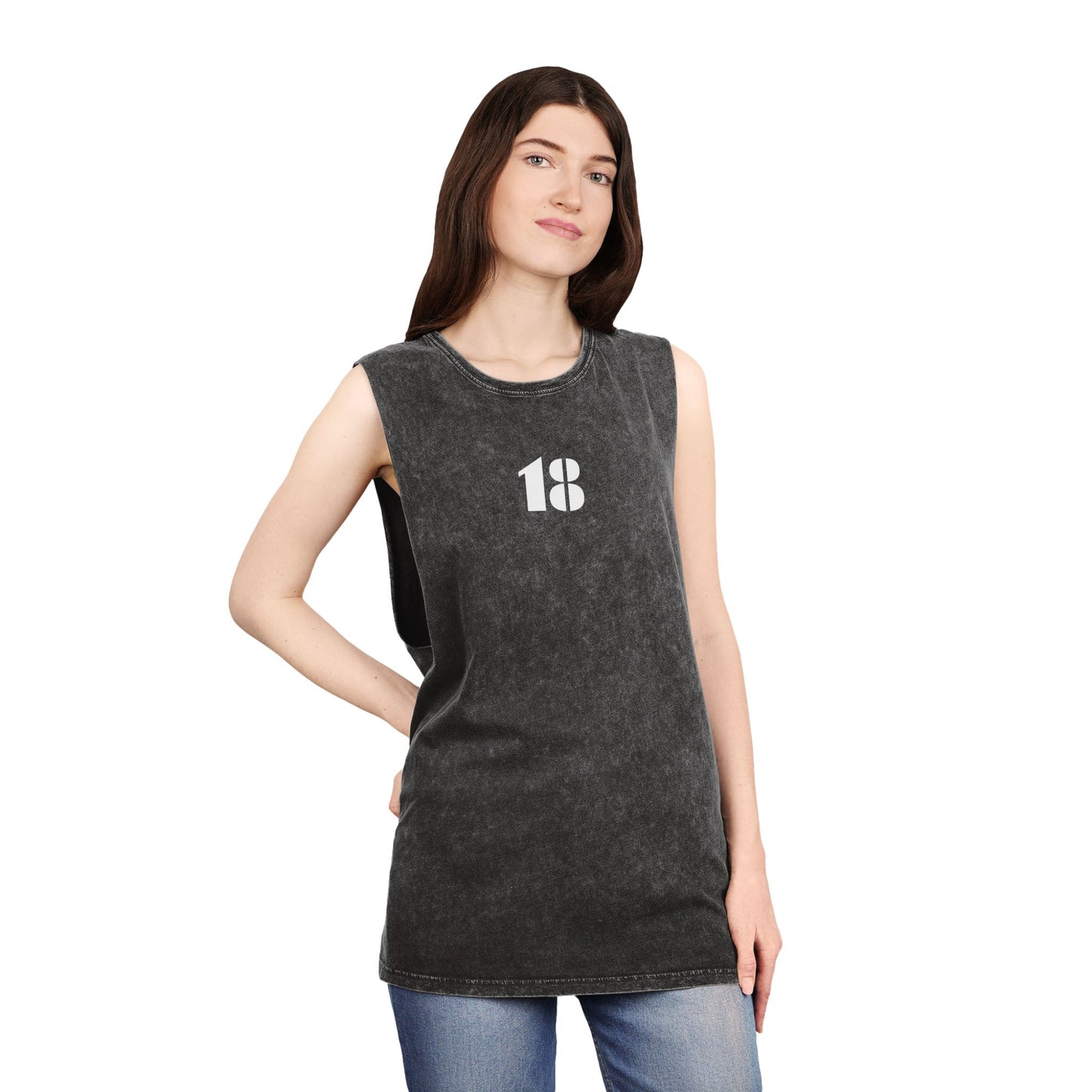 "18" Logo Stonewash Tank Top — Unisex